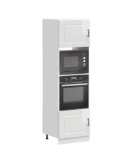 Armoires de four 2 pcs Lucca blanc brillant bois d'ingénierie | Mobilier & Déco