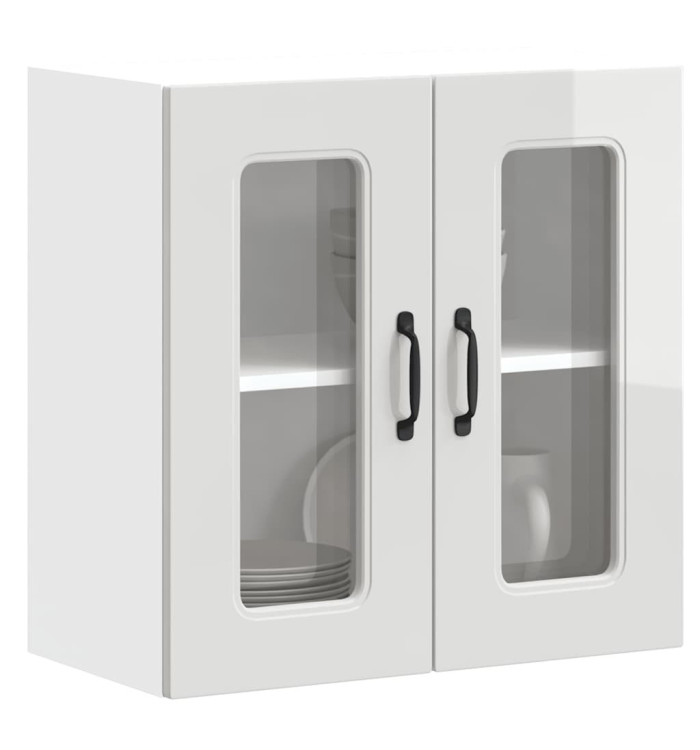 Armoire murale de cuisine avec porte en verre Kalmar | Mobilier & Déco