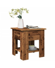 Table basse vieux bois 40x40x42 cm bois d'ingénierie | Mobilier & Déco