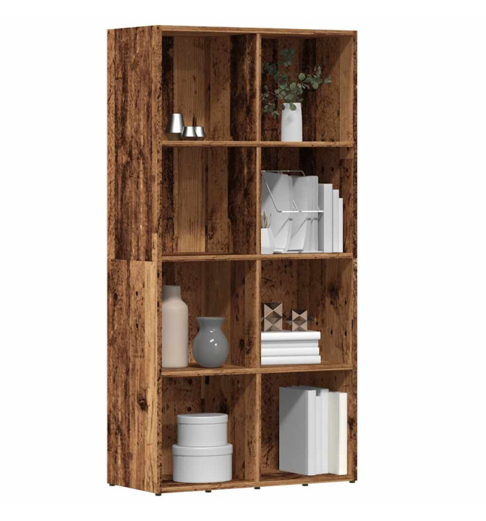 Bibliothèque vieux bois 66x30x130 cm bois d'ingénierie | Mobilier & Déco