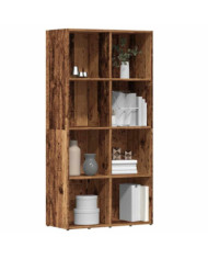 Bibliothèque vieux bois 66x30x130 cm bois d'ingénierie | Mobilier & Déco