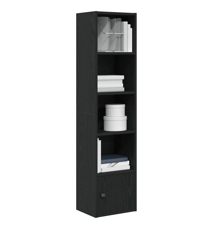 Bibliothèque chêne noir 31x24x127 cm bois d'ingénierie | Mobilier & Déco