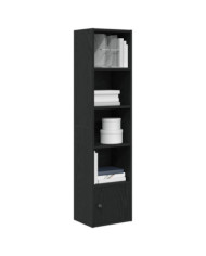 Bibliothèque chêne noir 31x24x127 cm bois d'ingénierie | Mobilier & Déco
