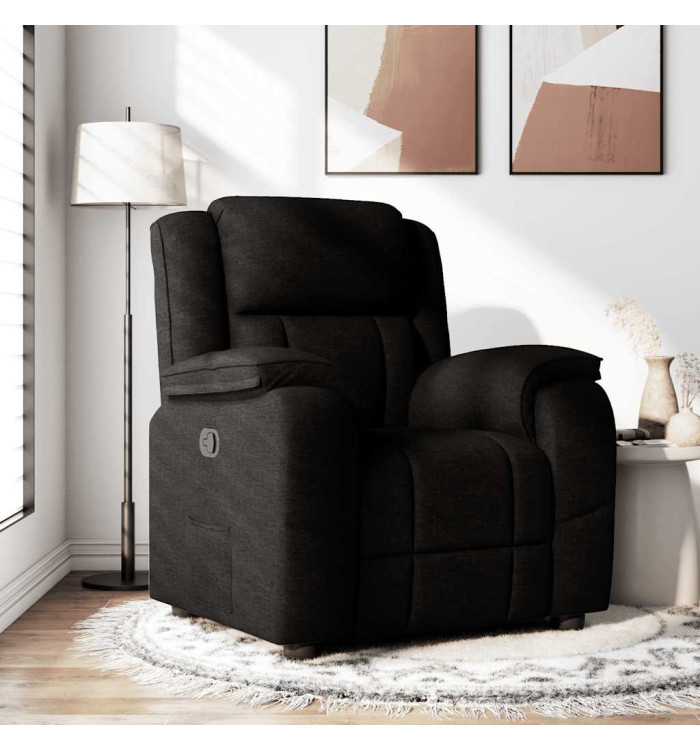 Fauteuil inclinable Noir Tissu | Mobilier & Déco