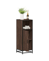 Armoire de bain chêne marron 35x37,5x100 cm bois d'ingénierie | Mobilier & Déco
