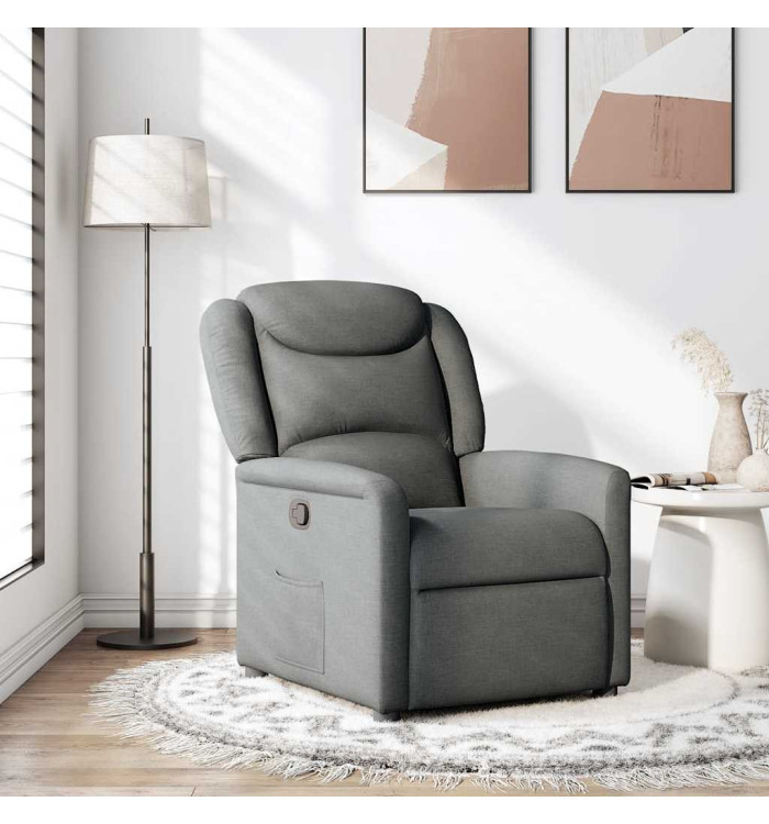 Fauteuil inclinable Gris foncé Tissu | Mobilier & Déco