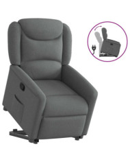 Fauteuil inclinable Gris foncé Tissu | Mobilier & Déco