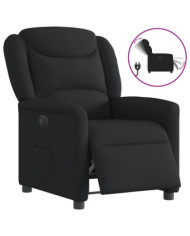 Fauteuil inclinable électrique Noir Tissu | Mobilier & Déco