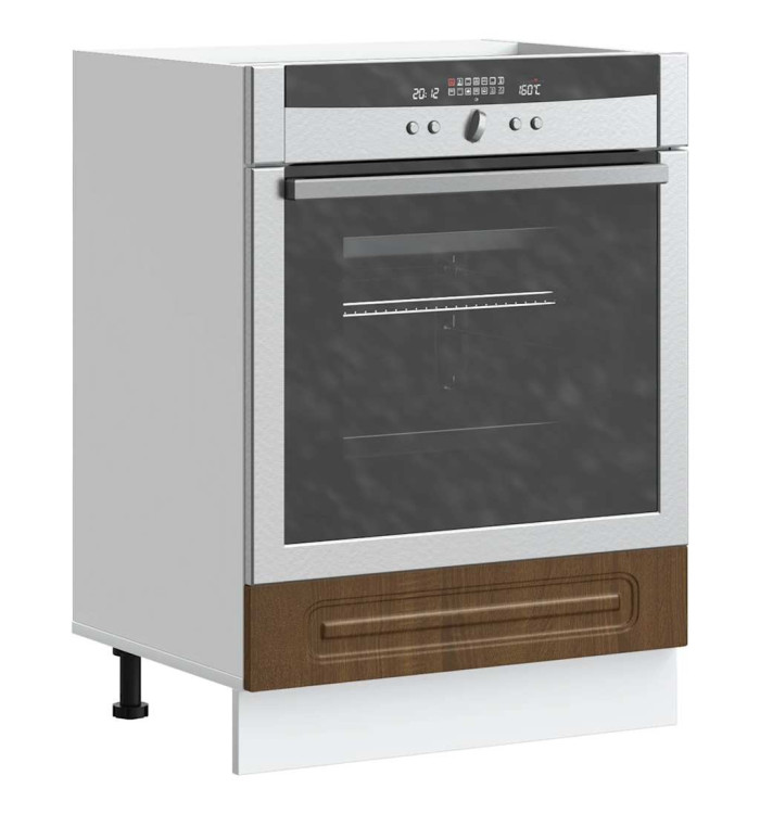 Armoire à four Kalmar chêne marron bois d'ingénierie | Mobilier & Déco