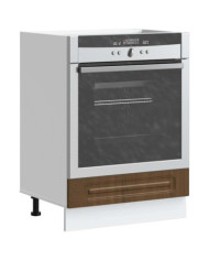 Armoire à four Kalmar chêne marron bois d'ingénierie | Mobilier & Déco
