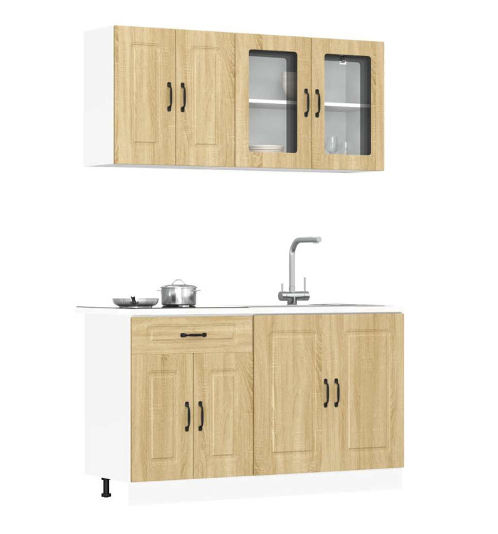 Ensemble d'armoires de cuisine 4 pcs Kalmar bois d'ingénierie | Mobilier & Déco
