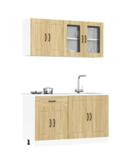 Ensemble d'armoires de cuisine 4 pcs Kalmar bois d'ingénierie | Mobilier & Déco