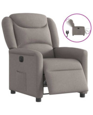 Fauteuil inclinable électrique Taupe Tissu | Mobilier & Déco