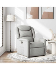 Fauteuil inclinable gris nuage tissu | Mobilier & Déco