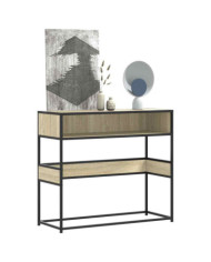 Table console chêne sonoma 90x35x80 cm bois d'ingénierie | Mobilier & Déco