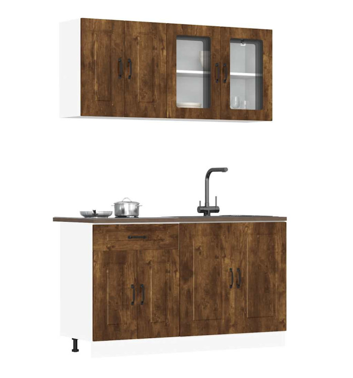 Ensemble d'armoires de cuisine 4 pcs Kalmar bois d'ingénierie | Mobilier & Déco