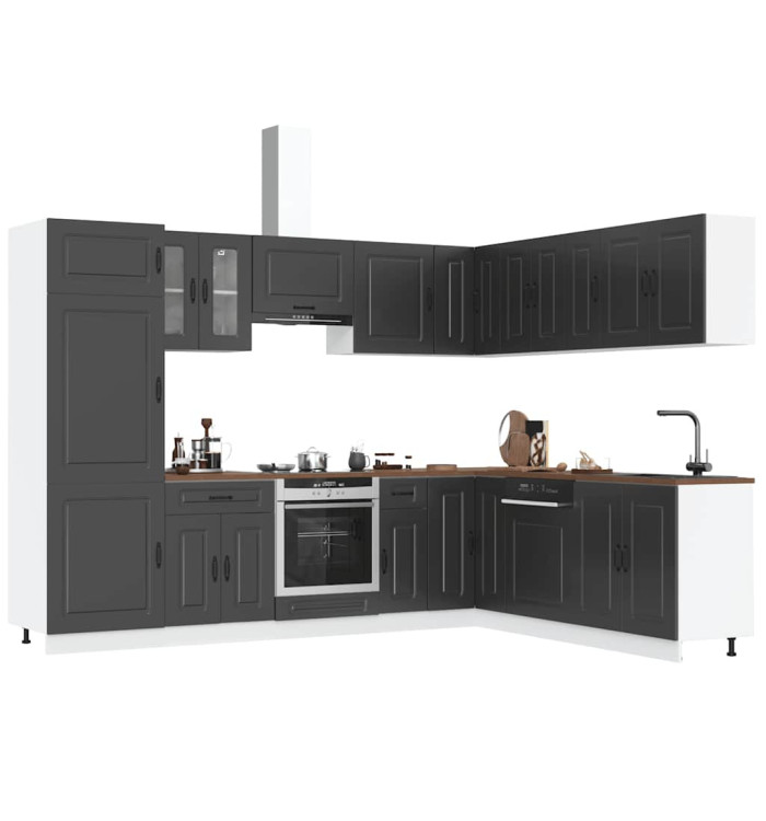 Ensemble d'armoires de cuisine 14 pcs Kalmar bois d'ingénierie | Mobilier & Déco