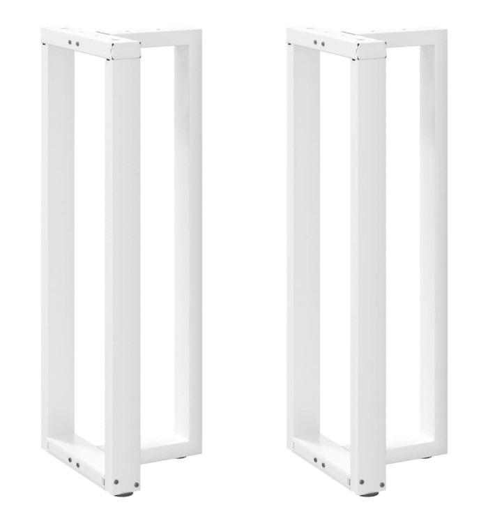 Pieds de table de bar forme de T 2 pcs blanc 50x35x(110-111) cm | Mobilier & Déco