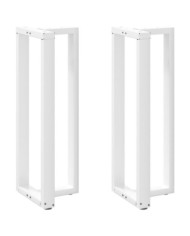 Pieds de table de bar forme de T 2 pcs blanc 50x35x(110-111) cm | Mobilier & Déco
