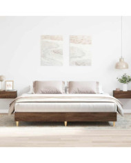 Cadre de lit sans matelas chêne marron 180x200 cm | Mobilier & Déco