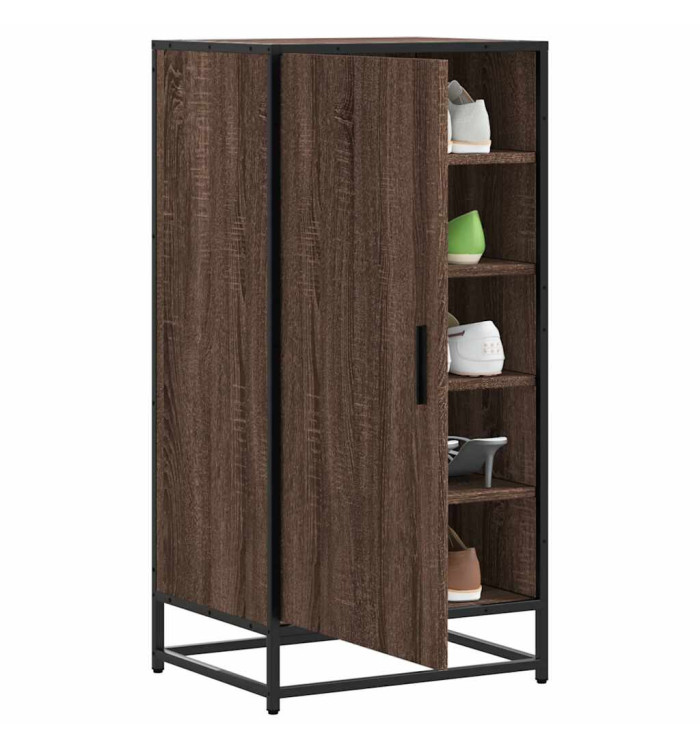 Étagère à chaussures chêne marron 48x38x97,5 cm bois ingénierie | Mobilier & Déco