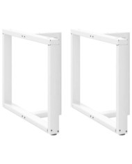 Pieds de table à manger forme de T 2 pcs blanc 90x35x(72-73) cm | Mobilier & Déco