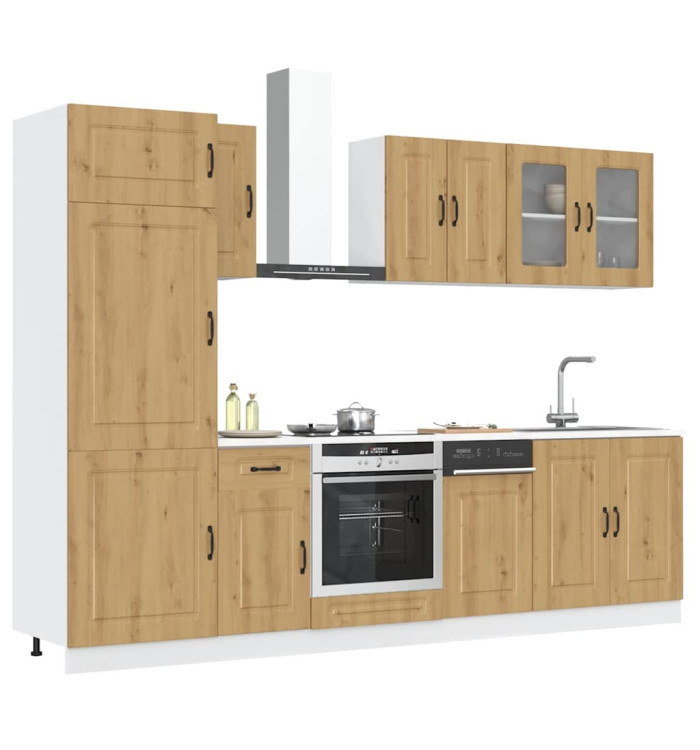 Ensemble d'armoires de cuisine 8 pcs Kalmar bois d'ingénierie | Mobilier & Déco