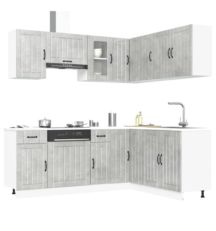 Ensemble d'armoires de cuisine 11 pcs Kalmar bois d'ingénierie | Mobilier & Déco