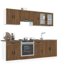 Ensemble d'armoires de cuisine 8 pcs Kalmar bois d'ingénierie | Mobilier & Déco
