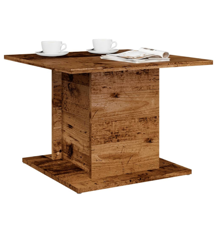 Table basse vieux bois 55,5x55,5x40 cm bois d'ingénierie | Mobilier & Déco