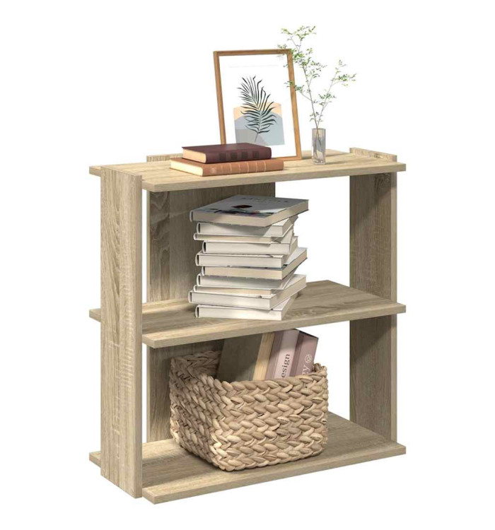 Bibliothèque à 3 niveaux chêne sonoma 60x30x60 cm | Mobilier & Déco