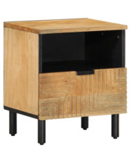 Table de chevet marron 40x33x46 cm bois de manguier solide | Mobilier & Déco