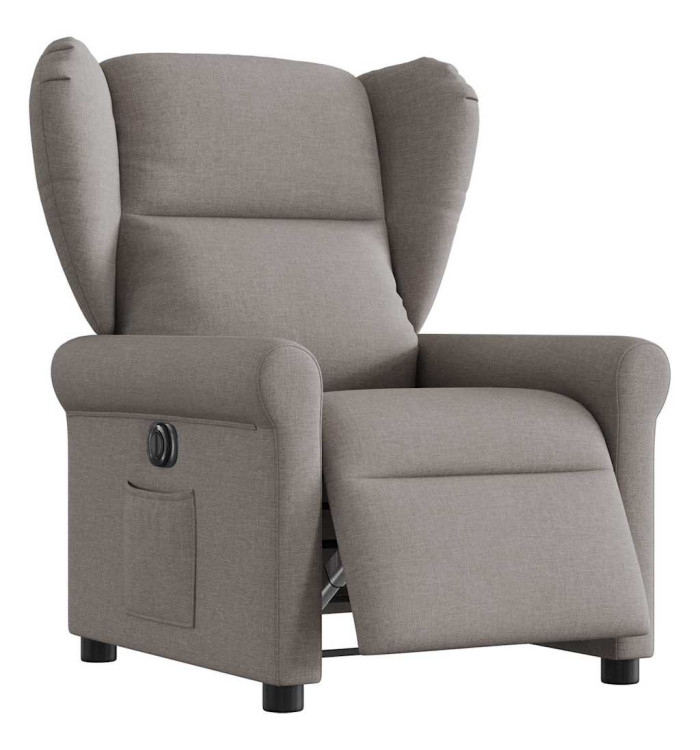 Fauteuil inclinable électrique Taupe Tissu | Mobilier & Déco