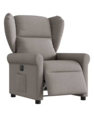 Fauteuil inclinable électrique Taupe Tissu | Mobilier & Déco