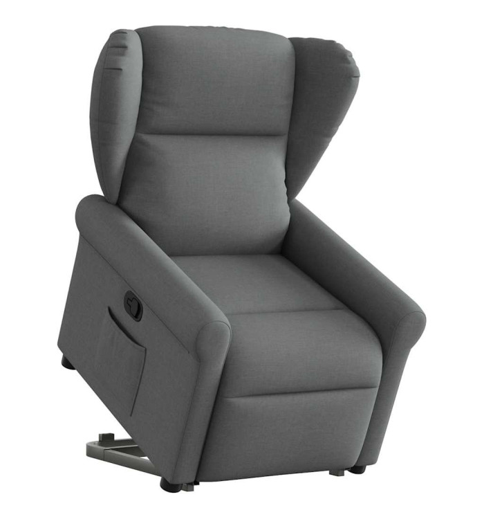 Fauteuil inclinable Gris foncé Tissu | Mobilier & Déco