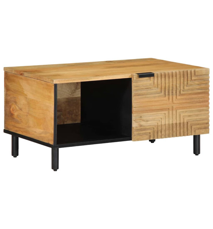Table basse marron 80x50x40 cm bois de manguier massif | Mobilier & Déco