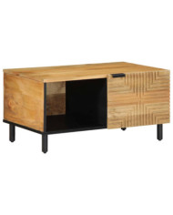 Table basse marron 80x50x40 cm bois de manguier massif | Mobilier & Déco
