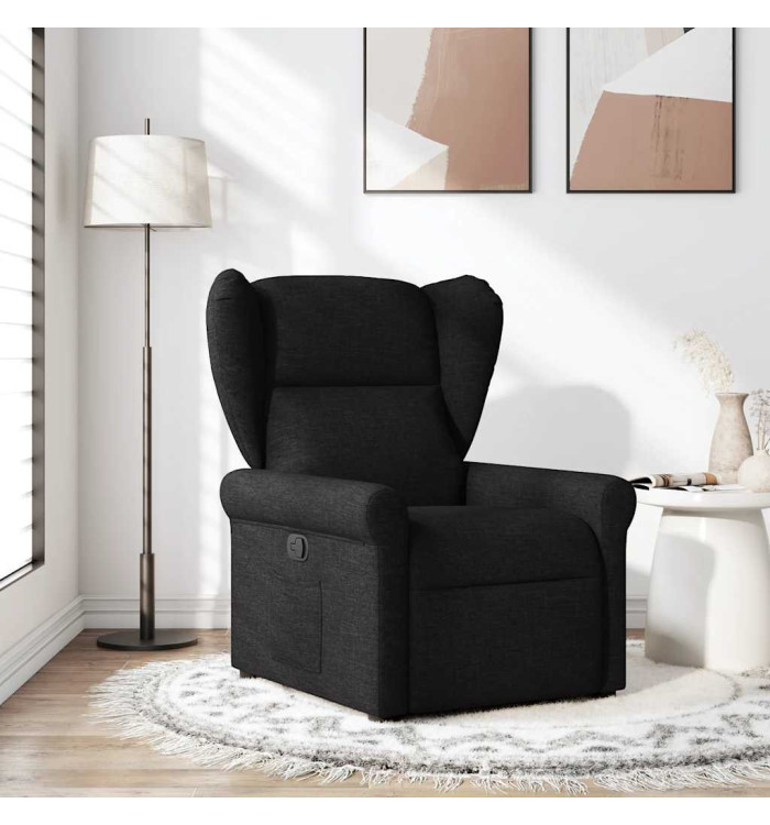 Fauteuil inclinable Noir Tissu | Mobilier & Déco