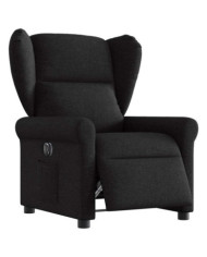 Fauteuil inclinable électrique Noir Tissu | Mobilier & Déco