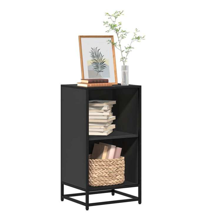 Bibliothèque noir 40x35x76 cm bois d'ingénierie | Mobilier & Déco
