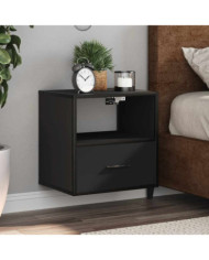Tables de chevet murales 2 pcs noir 40x31x39,5 cm | Mobilier & Déco