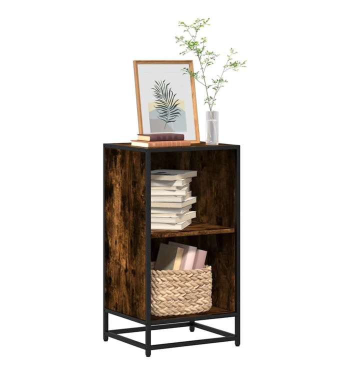 Bibliothèque chêne fumé 40x35x76 cm bois d'ingénierie | Mobilier & Déco