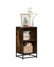 Bibliothèque chêne fumé 40x35x76 cm bois d'ingénierie | Mobilier & Déco