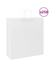 Sacs en papier 250 pcs avec poignées blanc 45x17x48 cm | Mobilier & Déco