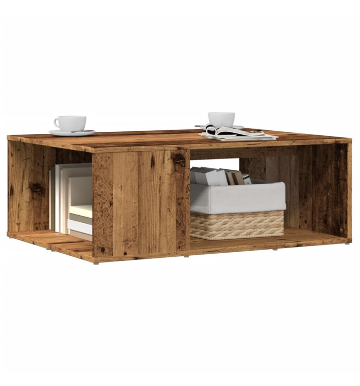 Table basse vieux bois 90x67x33 cm bois d'ingénierie | Mobilier & Déco
