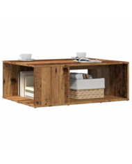 Table basse vieux bois 90x67x33 cm bois d'ingénierie | Mobilier & Déco