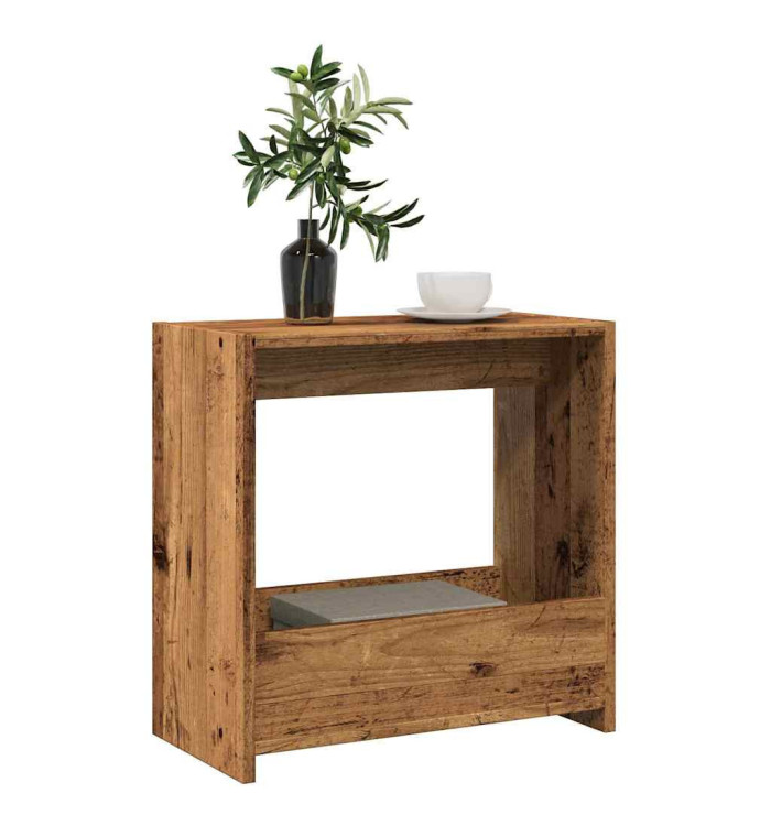 Table d'appoint vieux bois 50x26x50 cm bois d'ingénierie | Mobilier & Déco