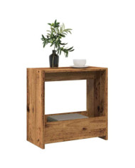 Table d'appoint vieux bois 50x26x50 cm bois d'ingénierie | Mobilier & Déco