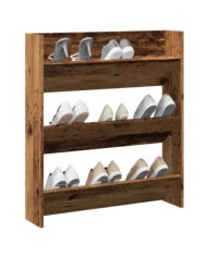 Armoire à chaussures murale vieux bois 80x18x90 cm | Mobilier & Déco