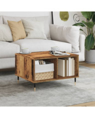 Table basse vieux bois 60x50x36,5 cm bois d'ingénierie | Mobilier & Déco